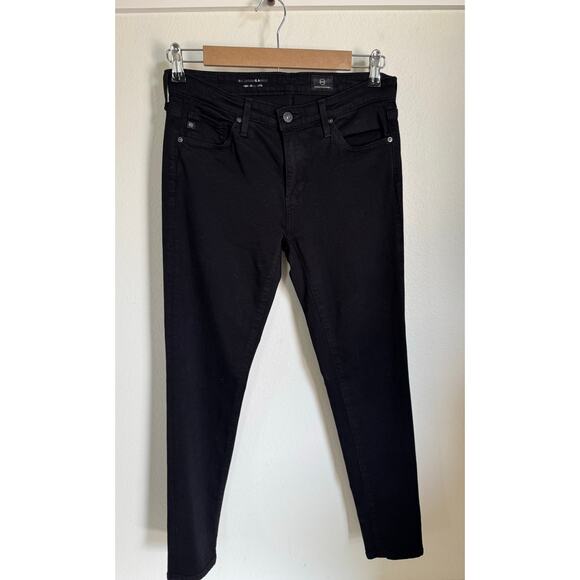 AG Jeans Adriano Goldschmied Super Skinny Ankle Black Size 27 - Picture 1 of 7